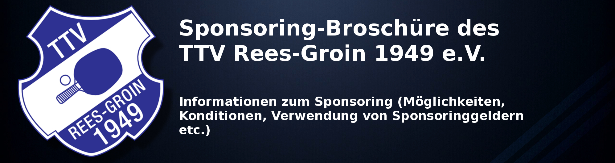 Sponsoring-Broschüre des TTV-Rees-Groin 1949 e.V.